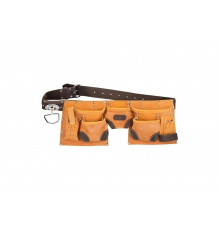 Пояс для инструментов из натуральной кожи (9 карманов) KRAFTOOL 1-38520