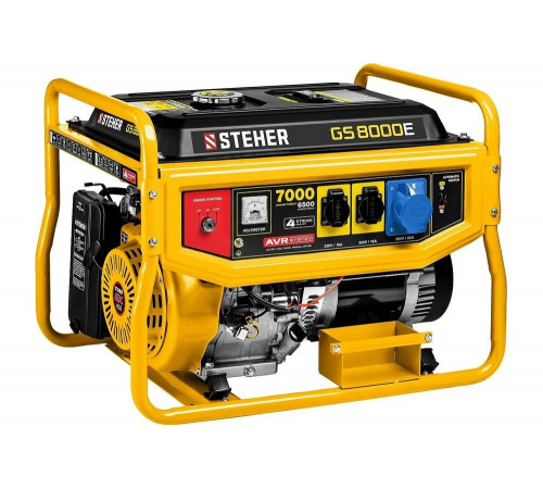 STEHER  7000 Вт, бензиновый генератор с электростартером (GS-8000E)
