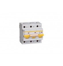 Автоматический модульный выключатель IEK ВА 47-100, 3п, D, 80А, 10кА, ИЭК MVA40-3-080-D