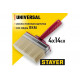 STAYER 4 х 14 см, светлая щетина, пластмассовый корпус, кисть - макловица UNIVERSAL 01824-14