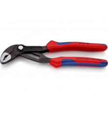 Переставные клещи Knipex Cobra, 42 мм (1 1/2"), 180 мм, серые, 2К ручки, KN-8702180SB