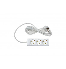 Бытовой удлинитель 3 гн. ПВС 3х1 RUCELF RU-03-310-05PZ