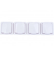 4-местная розетка IEK ГЕРМЕС PLUS РСб24-3-ГПБб с заземляющим контактом, открытой установки, IP54, белый ERMP42-K01-16-54-EC