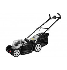 Бесщеточная аккумуляторная газонокосилка Интерскол ГКА-40/36В Li-ion АПИ + 2 АКБ 4.0Ач + ЗУ 700.4.2.70