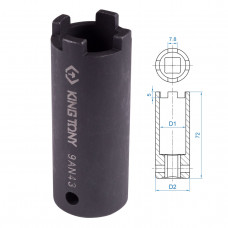 Головка для демонтажа клапана форсунок MAN, MB, Scania 1/2" KING TONY 9AN43