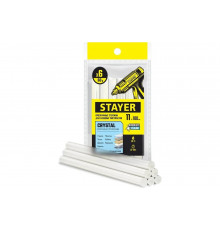 Стрежни клеевые прозрачные, универсальные 11х100 мм, 6 шт, STAYER Professional Cristal 0682-H6