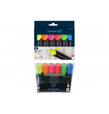 Набор текстовыделителей Schneider Job 6 цветов, 1-5 мм, прозрачный чехол 115096