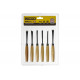 Набор фигурных резцов с деревянной ручкой, 6шт Stayer 1832-H6
