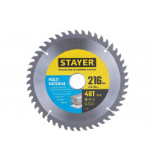 Диск пильный по алюминию STAYER Multi Material 216х32/30 мм, 48Т 3685-216-32-48