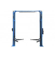 Двухстоечный подъемник KraftWell г/п 4200 кг, электрогидравлический с развернутыми каретками KRW4.2EA blue