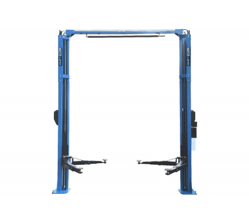 Двухстоечный подъемник KraftWell г/п 4200 кг, электрогидравлический с развернутыми каретками KRW4.2EA blue