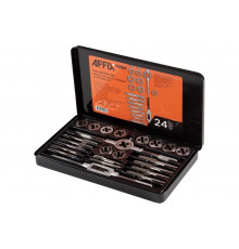 Набор метчиков и плашек AFFIX SK-5 M5-M12, кейс, 24 предмета AF35100024C