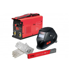 Сварочный инвертор FUBAG с цифровым управлением и синергетикой IN 160 syn digital (200а) + набор из 3 предметов: маска+краги сварщика+электроды 41392_vset