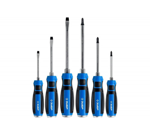 ЗУБР 6 шт, набор отверток ударных с магнитным наконечником Ударник 25026 Профессионал