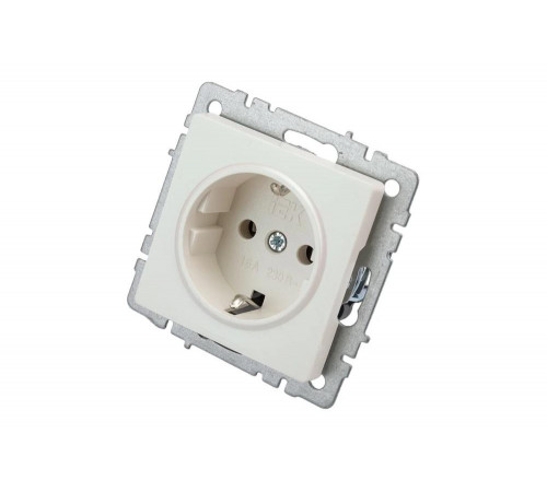 IEK Brite розетка рс11-1-0-брж одноместная