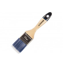 Кисть для воднодисперсионных и акриловых ЛКМ STAYER EURO АQUA плоская, искусственная щетина, деревянная ручка, 2/50мм 01062-050