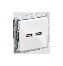 Розетка USB IEK Brite a+a 5в 3,1а рю10-1-брб белый BR-U21-D31-K01