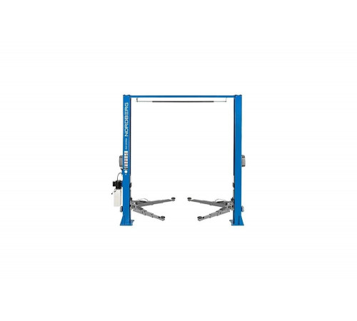 Подъемник NORDBERG 380V, 2х стоечный 4 т, с верхней синхронизацией, синий, снятие со стопоров с одной колонны N4122HM-4B 01-00000621