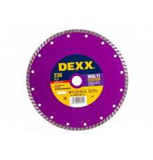 Круг отрезной алмазный "ТУРБО" сегментированный для УШМ 230х7х22,2мм DEXX 36702-230_z01