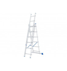 Алюминиевая трехсекционная лестница СИБРТЕХ 3х6 ступеней 97816