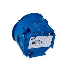 Установочная коробка IEK С3 D=68х45мм для полых стен, с саморезами и пластиковыми лапками UKG10-068-045-000-P-UO