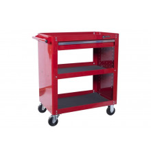Открытая тележка, 3 полки и ящик, красная МАСТАК 520-01580R