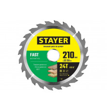 Диск пильный по дереву STAYER Fast (210x32/30 мм; 24T) 3680-210-32-24_z01