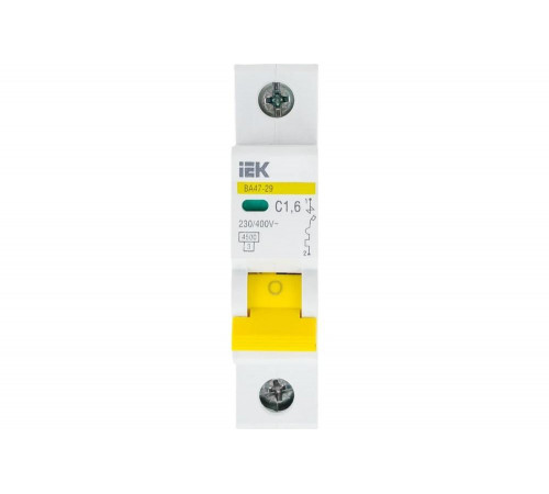 Автоматический выключатель IEK ВА47-29 - надежная защита электрических сетей 0.103, 75мм, 18мм, 80мм, Арт. MVA20-1-D16-C