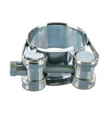 Металлические силовые хомуты СИБРТЕХ 26-28 мм, ширина 18 мм, шарнирный, W1, 2шт 47509