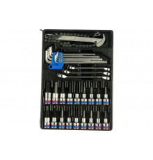 Набор торцевых насадок (шестигранники, Г-образные и разрезные ключи, ложемент, 31 предмет) KING TONY 9-90131MR