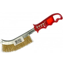 Щетка омедненная 17230001 с пластиковой ручкой АТАКА 22402