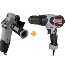 Набор инструментов Ресанта: сетевой шуруповерт СШ-550-1 + угловая шлифмашина УШМ-125/900 902/9