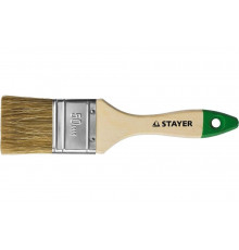 Плоская кисть STAYER LASUR смешанная щетина, деревянная ручка, для высокотекучих ЛКМ, 50мм, 2", 01031-50