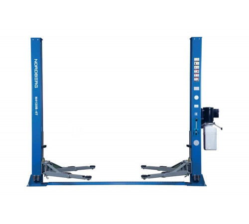 Подъемник NORDBERG 220V, 2х стоечный 4 т, со снятием стопоров с одной колонны, синий N4120BM-4B