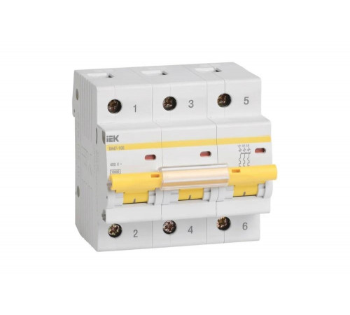 Автоматический выключатель 3п C 10А ВА 47-100 10кА IEK MVA40-3-010-C 53666