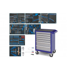 Набор инструментов KING TONY "BOARD" в синей тележке, 325 предметов 934-325AMB