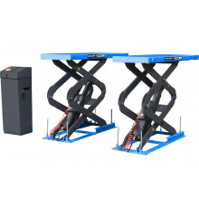 Ножничный короткий заглубляемый подъёмник KraftWell г/п 3600 кг., цвет синий KRW360SU_blue