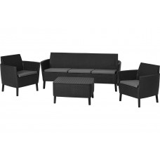 Комплект с тройным диваном Keter Salemo 3 seater set графит 238590