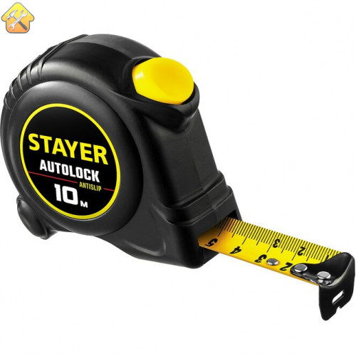 STAYER 10 м х 25 мм, с автостопом рулетка 2-34126-10-25