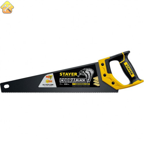 STAYER 7 TPI, 400 мм, ножовка универсальная (пила) COBRA BLACK 2-15081-40_z01 Professional