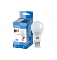 Лампа IEK LED A60, 7вт, 230В, 6500К, E27 LLE-A60-7-230-65-E27