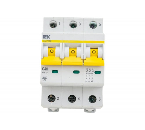 Автоматический выключатель IEK ВА47-60M 0.302, 75мм, 18мм, 84мм, Арт. MVA31-3-040-C