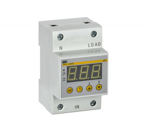 Однофазное реле напряжения IEK рн-д 0.208, 95мм, 58мм, 73мм, Арт. VR31-1-63