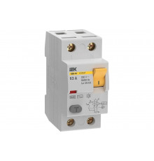 Узо IEK karat вд3-63 2p 63а 30ма 6ка тип ac MDV20-2-063-030