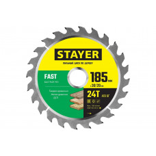 Диск пильный по дереву STAYER Fast 185x30/20 мм; 24T 3680-185-30-24_z01