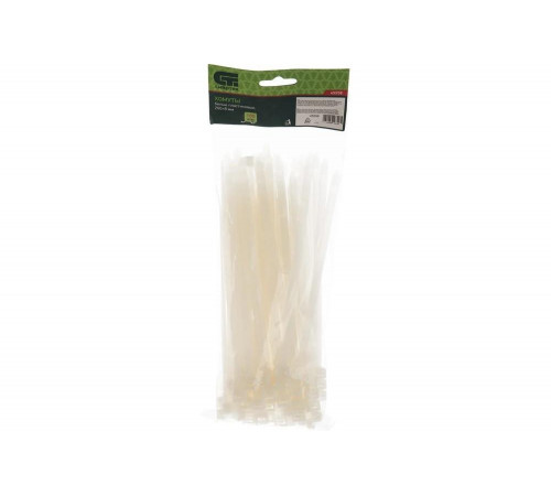 Пластиковые хомуты СИБРТЕХ, 200 х 8 мм, белые, 100 шт 45558