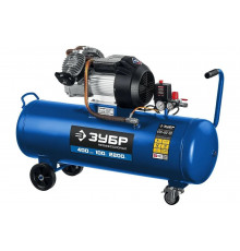 Воздушный масляный компрессор ЗУБР Профессионал 400 л/мин, 100 л, 2200 Вт, КПМ-400-100