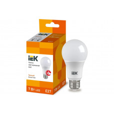 Лампа IEK LED A60 шар 7 Вт 230 В 3000К E27 LLE-A60-7-230-30-E27