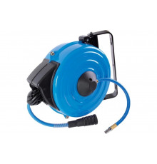 Шланг полиуретановый на автоматической катушке (8х12 мм, 15 м, резьба 1/4") KING TONY 79912-15