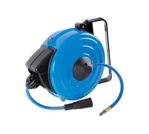 Шланг пневматический на автоматической катушке 8х12 мм, 15 м, полиуретановый, резьба 1/4" KING TONY 79912-15